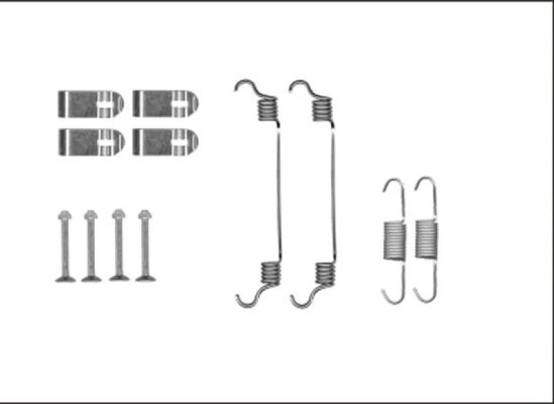Image of HELLA Brake shoe fitting kit HELLA 8DZ 355 205-981