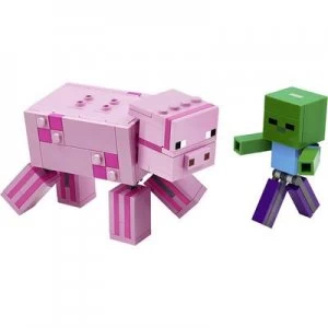 image of 21157 LEGO MINECRAFT BigFig pig with zombie baby