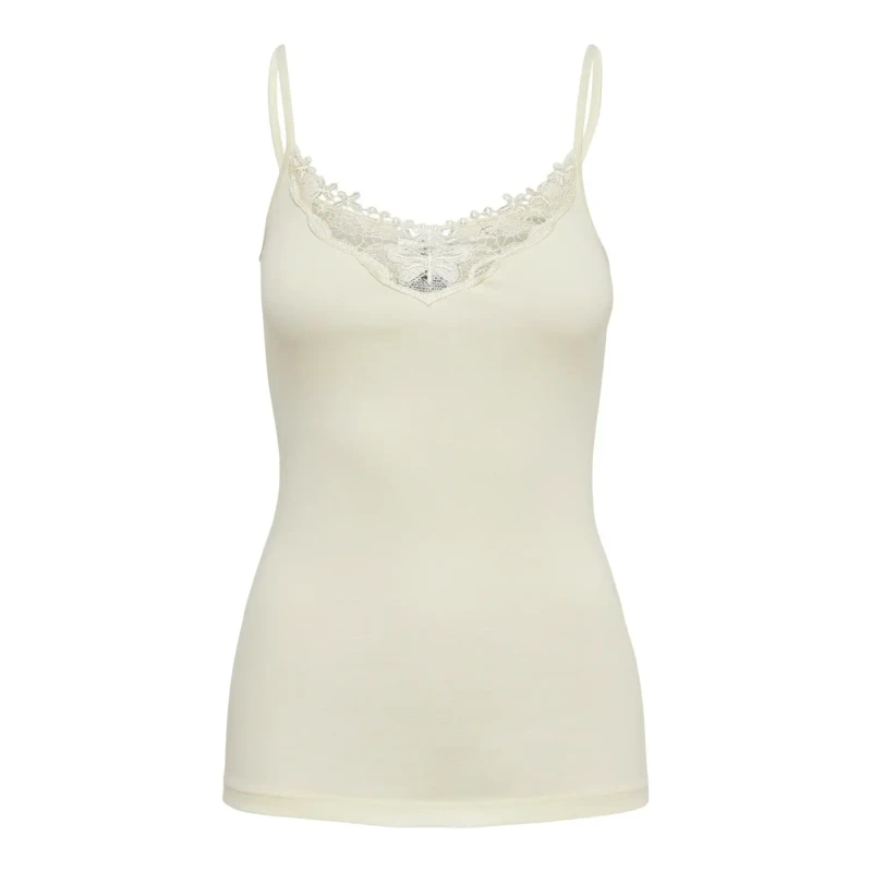 Image of Only Womens tank top Only onllizzy lace Blanc Female XS