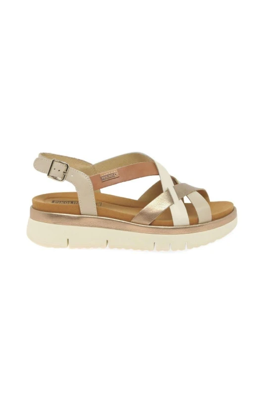 Image of Pikolinos Womens 'Portals' Sandals in Beige Size: 5 Beige Female 5
