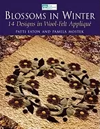 Image of blossoms in winter 14 designs in wool felt applique