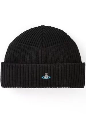 Image of Vivienne Westwood Vivienne Westwood Orb Logo Knitted Beanie Hat