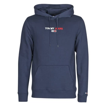 image of Tommy Jeans TJM LINEAR LOGO HOODIE mens Sweatshirt in Blue - Sizes S,XS