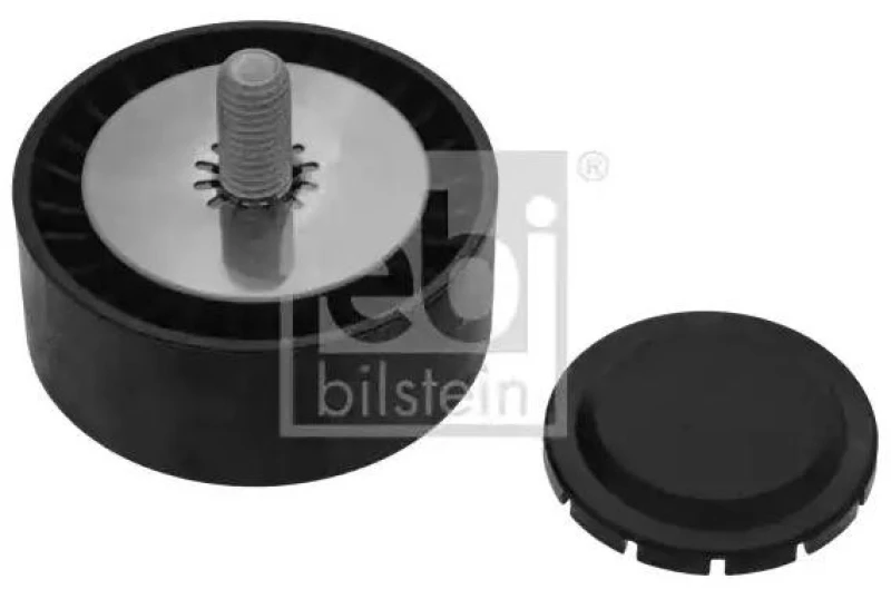 Image of FEBI BILSTEIN 100154 Idler Pulley with screw Plastic Deflection/Guide Pulley,v-ribbed belt (312)