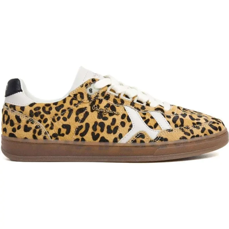 Image of Pepe Jeans Ball Top Low Top Trainers Leopard Print Women 36 (3.5);37 (4);38 (5)