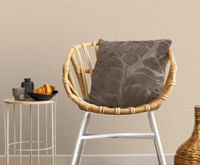 Image of Belgravia Decor Belgravia Decor Zambaiti Parati Marrakech Small Weave Warm Beige Wallpaper Beige