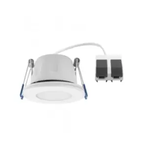 image of Megaman Essentials 5.5W IP65 TEGO Slim Downlight Dimmable Brushed Nickel Cool White (10 Pack) - 711142