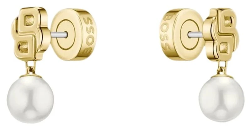 Image of BOSS 1580822 Double B Mireille Gold-Tone Earrings Jewellery