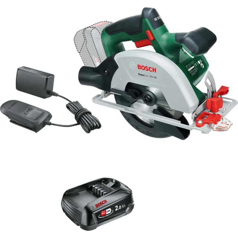 Image of Bosch EASYCIRC 18V-48 18v P4A Cordless Circular Saw 150mm 1 x 2ah Li-ion Charger No Case EASYCIRC 18V-48