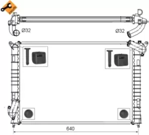 image of NRF 53808 Engine Cooling Radiator Aluminium Brazed cooling fins