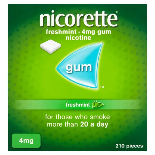 image of Nicorette 4mg Fresh Mint Gum 210x Pieces