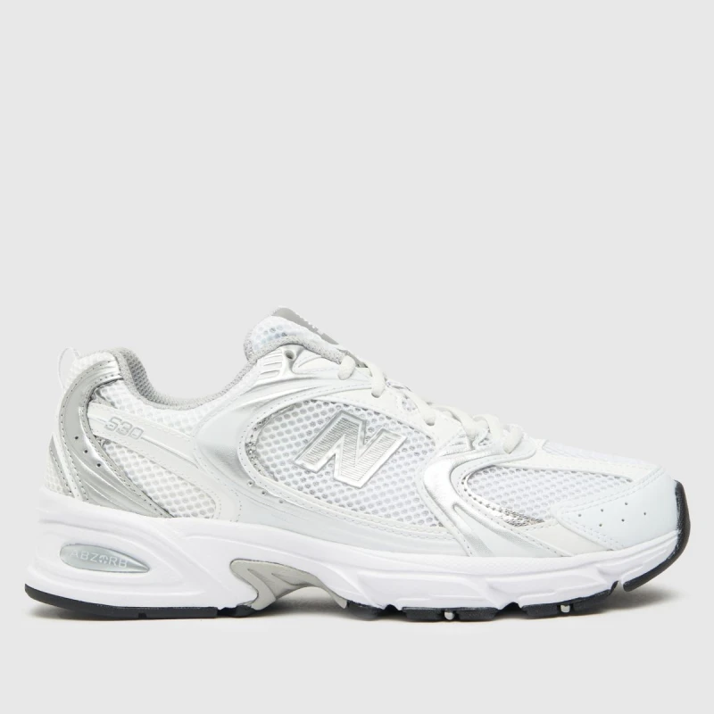 Image of New Balance 530 trainers in silver Silver UK 3.5 (EU 36)