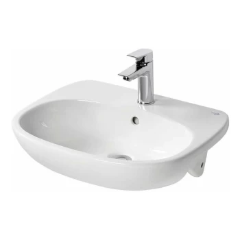 Image of Tesi Semi-Recessed Countertop Basin 550mm Wide - 1 Tap Hole - Ideal Standard