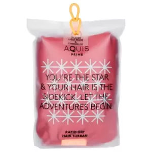 Image of Aquis Charmeuse 2 Layer Hair Turban - Ruby