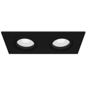 Image of Maytoni Lighting - Atom Recessed Twin Square Downlight Black, 2 Light, GU10