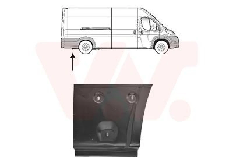 Image of VAN WEZEL Side panel VAN WEZEL 0982134