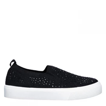 Image of Skechers Pop Stud Junior Girls Trainers - Black