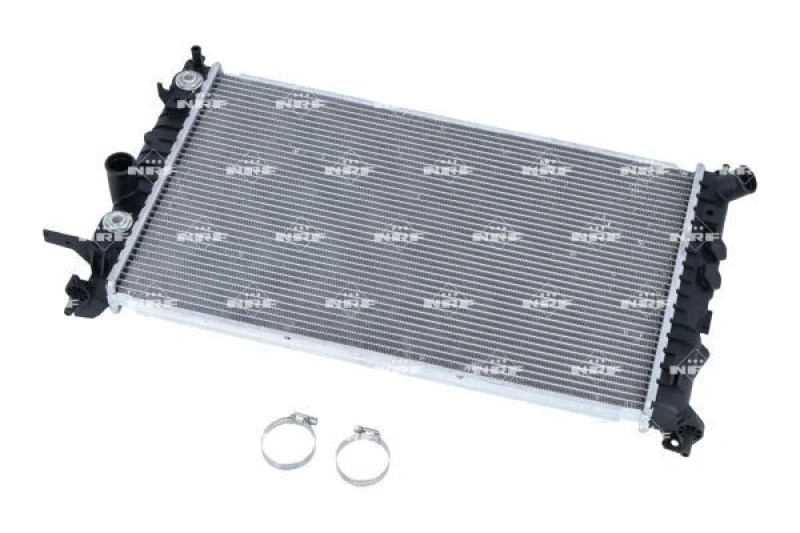 Image of NRF 50219 Engine radiator EASY FIT Brazed cooling fins, Aluminium, with mounting parts Aluminium Radiator,engine cooling (470)