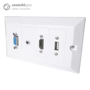 Image of connektgear 15m AV Snap-in Modular Cable Kit - HDMI/VGA/USB Type...