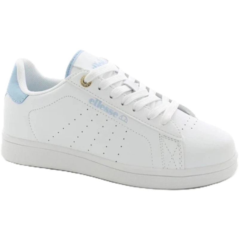 Image of Ellesse Womens Cupsole Low-Top Trainers White/Skyblue female 3 (36)