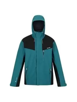 image of Regatta Birchdale Waterproof Hooded Shell Jacket - Green, Size L, Men