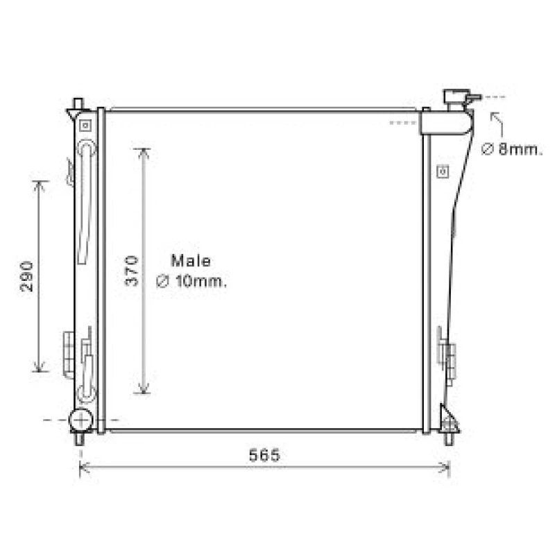 Image of Engine radiator DIEDERICHS DCM3728