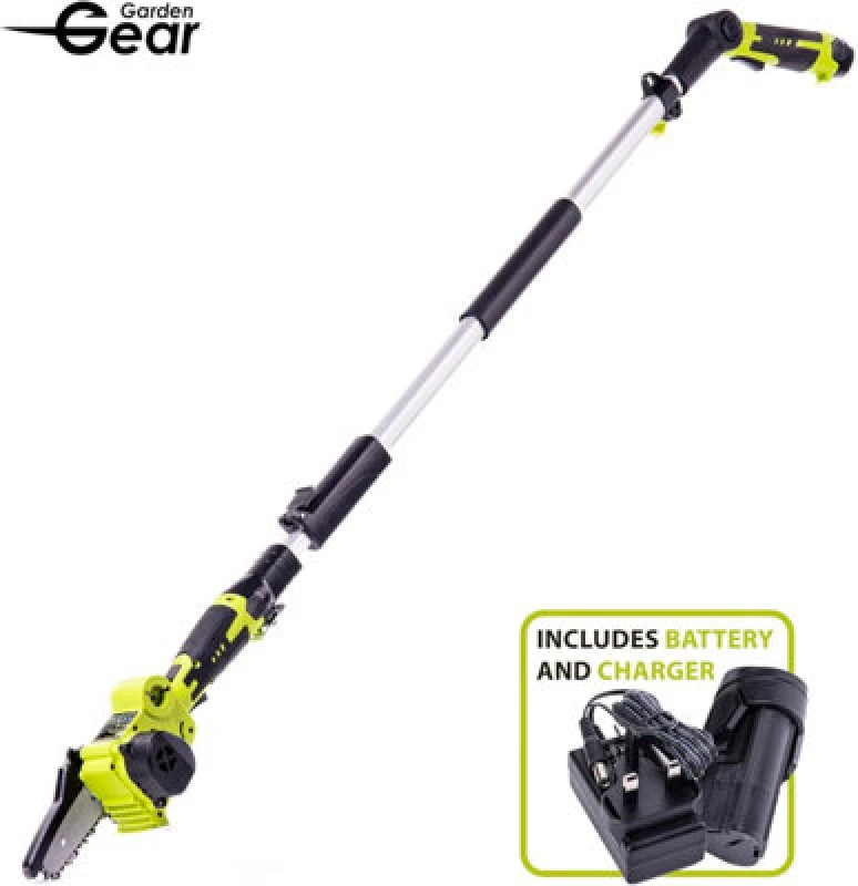 Image of Garden Gear 12V 2-In-1 Telescopic Chainsaw Cordless Mini Pole Saw 2 X 2.0Ah Lithium-Ion Batteries, Fast Charger