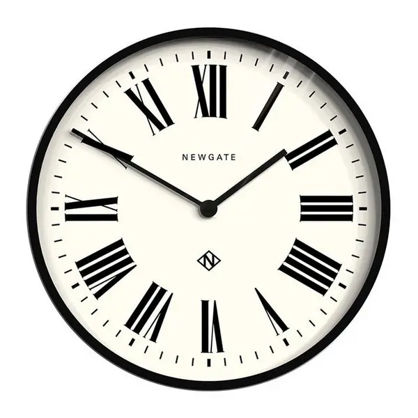 image of Newgate Clocks Number One Italian Wall Clock - Black One Size