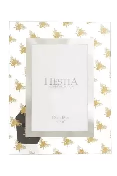 image of Premier Housewares Hestia Gold Bee Glass Photo Frame 5 x 7"