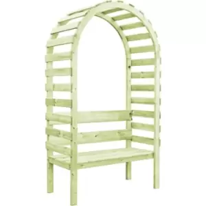 Image of Garden Pergola with Bench 130x60x230cm Impregnated Pinewood vidaXL - Brown