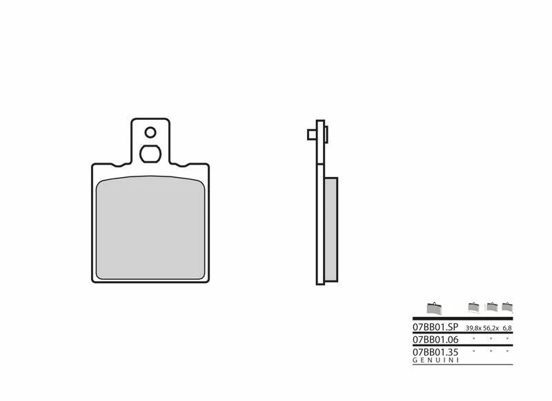 Image of Brembo S.p.A. Organic Brake pads - 07BB0106