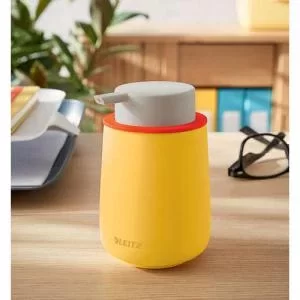 Image of Leitz Cosy Pump Dispenser Warm Yellow