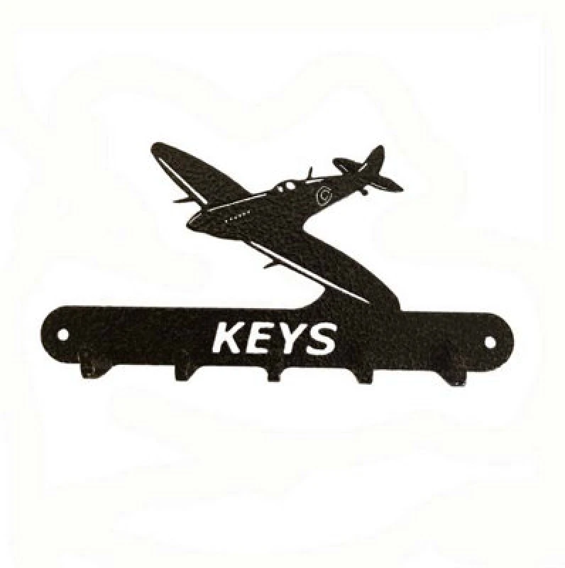 Image of Poppy Forge Spitfire Key Holder - Steel - L15 X H9cm - Black