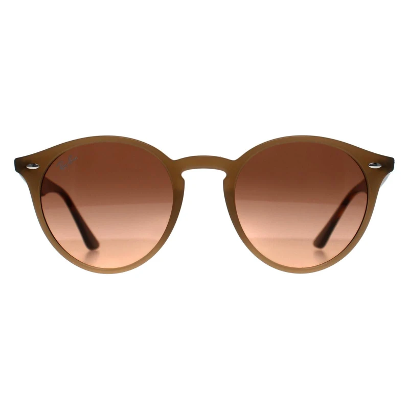 Image of Ray-Ban Round Polished Turtledove Pink Gradient Grey 2180 in Beige Beige Unisex One Size