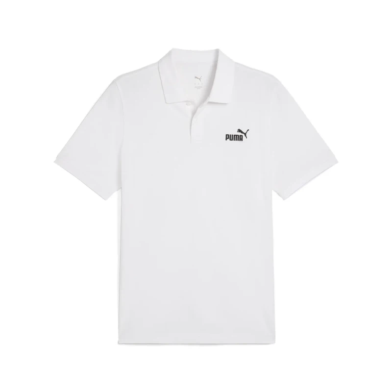 Image of Puma Essential Pique Polo Shirt White Cotton M
