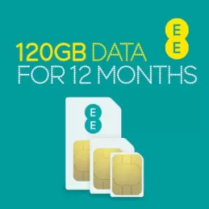 image of EE 120GB Pay As You Go Data Only Sim Card