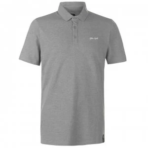 Gio Goi Embroidered Polo Shirt - Grey Marl