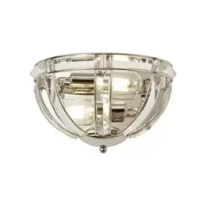 image of Luminosa Vestal Wall Lamp, 2 Light E14, Polished Nickel