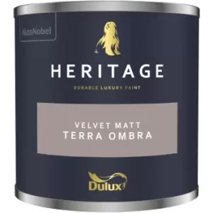 Image of Dulux Heritage Velvet Matt Terra Ombra Matt Emulsion Paint 125ml