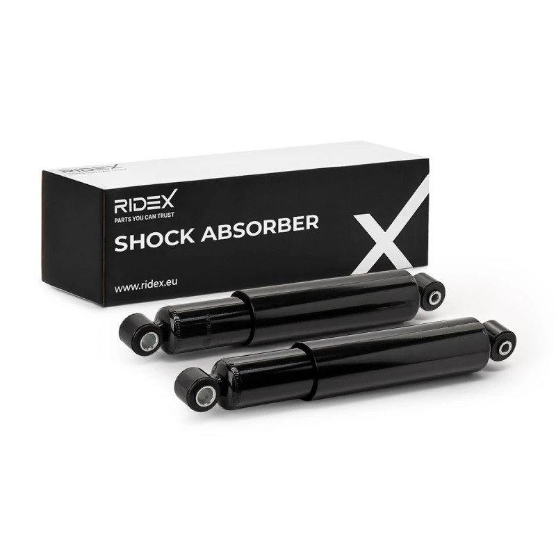 Image of RIDEX 854S2626 Shock absorber Rear Axle, Oil Pressure, Twin-Tube, Telescopic Shock Absorber, Bottom eye Shock Absorber (854)