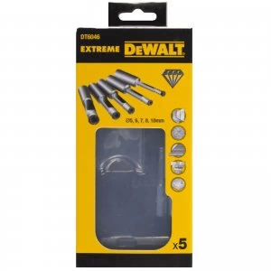 image of DEWALT 5 Piece Diamond Tile Drill Bit Set