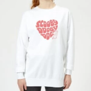 Image of Scooby Doo I Ruv You Womens Sweatshirt - White - XS