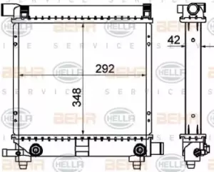 Image of Behr Heat Exchanger 8MK376711-314 CR 255 000S 70822388 Replaces 8MK376711-311