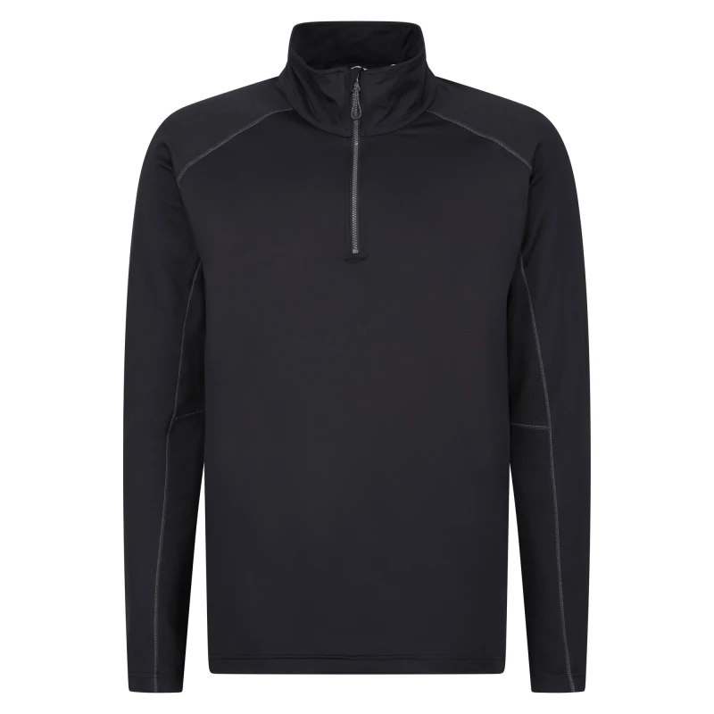 Image of Regatta Professional Mens Core Stretch Half Zip Midlayer in Black Size: Small Black Male S