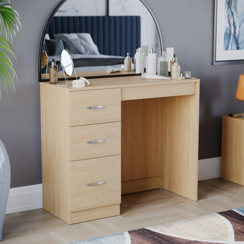 Image of Lassic Vida Designs Riano 3 Drawer Dressing Table Pine unisex 3 Drawer