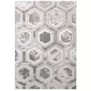 Image of Asiatic Aurora AU12 Rug - Crystal - 080x150cm - ["Silver","Cream","Grey"]