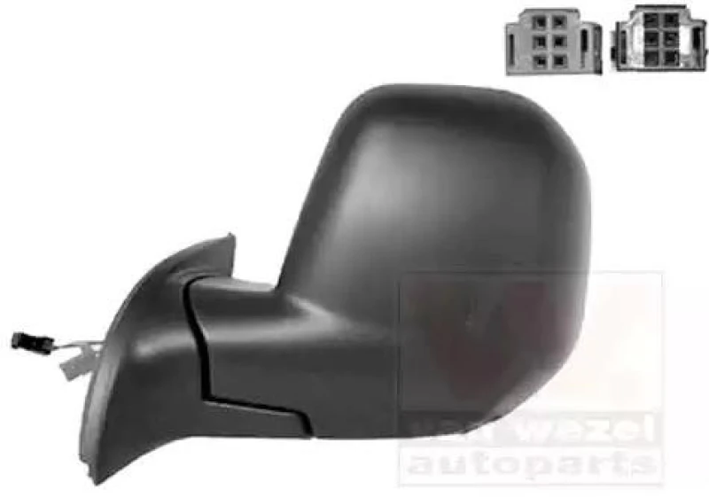 Image of VAN WEZEL 0905827 Wing mirror * HAGUS * Left, Heatable, primed Outside Mirror (50)