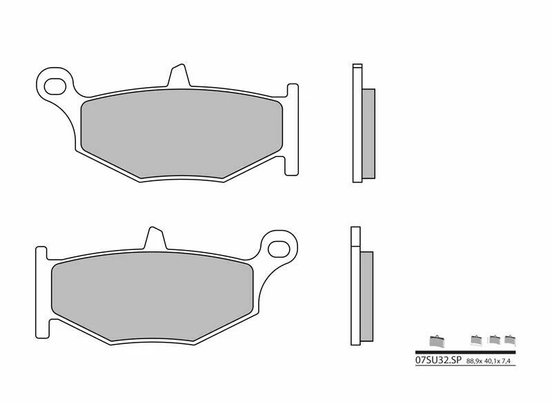 Image of Brembo S.p.A. Street Sintered Metal Brake pads - 07SU32SP