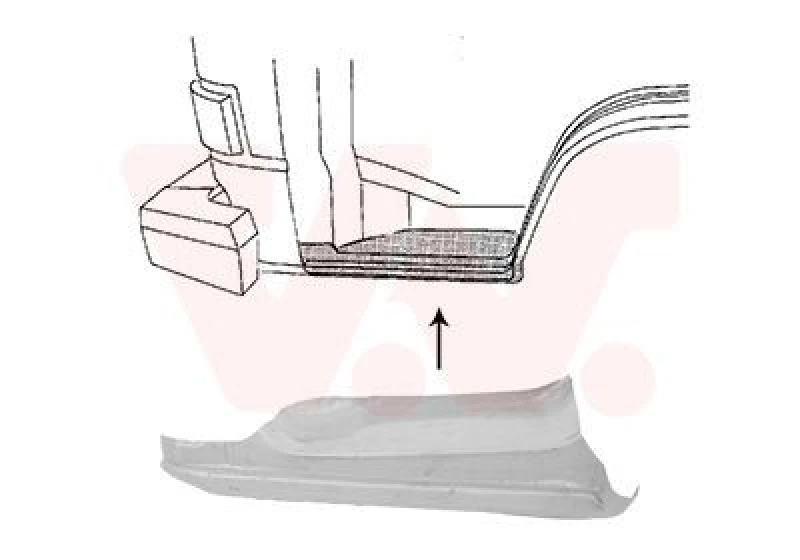 Image of VAN WEZEL Rocker panel VAN WEZEL 5870101