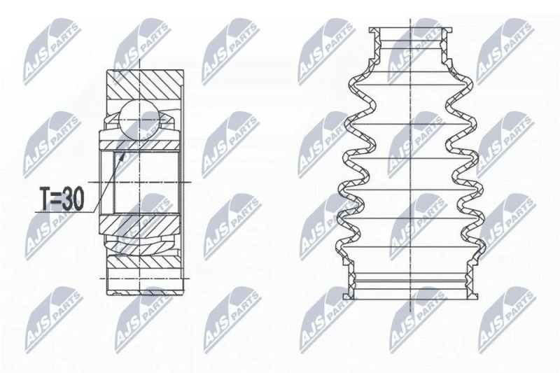 Image of NTY Drive shaft coupler NTY NPW-KA-336
